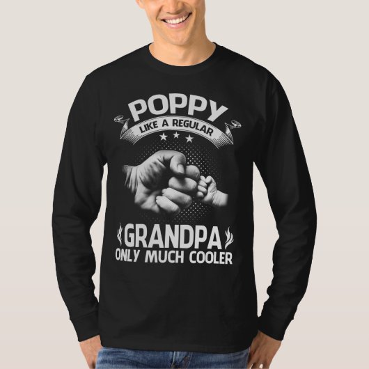 T-shirt POPPY Definition Like Regular Grandpa Only Cooler (Devant)