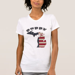 T-shirt Poppy Grand-père Michigan Americana Grunge