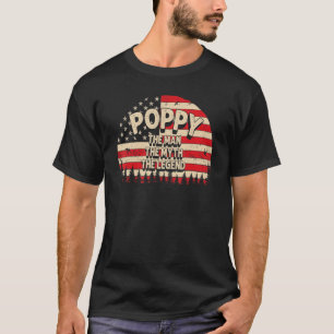 T-shirt Poppy L'Homme Le Mythe La Légende Hommes Usa Drape