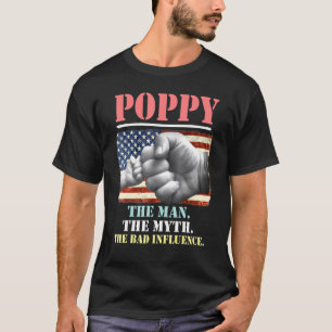 T-shirt Poppy L'Homme Le Mythe La Mauvaise Influence Améri