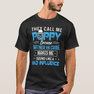 T-shirt Poppy Papa Partenaire Dans Le Crime