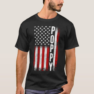 T-shirt Poppy Patriotic American USA Flag Best Poppy