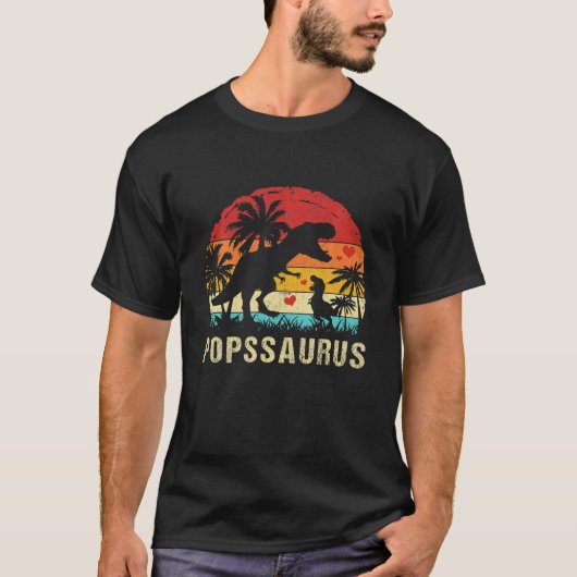 T-shirt Pops Dinosaur Funny Kid Pops Saurus (Devant)