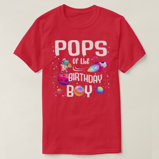 T-shirt Pops Of The Birthday Boy Astronaut Space Family Th (Design devant)