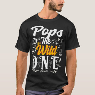 T-shirt Pops of the wild one 1st Birthday party First Thin
