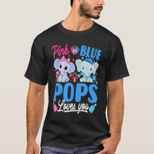 T-shirt Pops Rose Ou Bleu Vous Aime Genre Révéler Éléphant