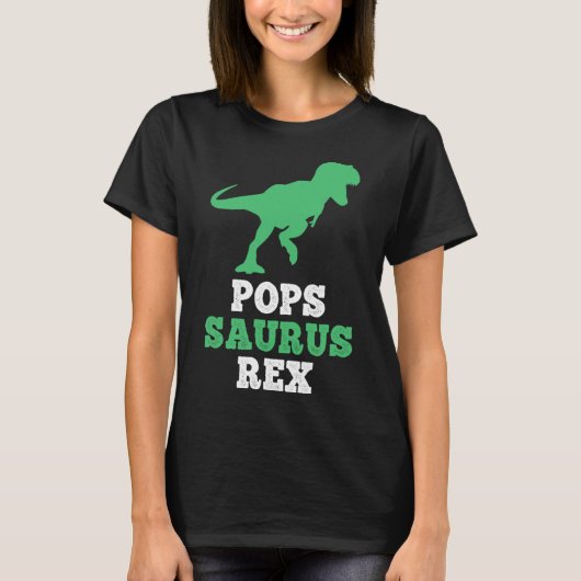 T-shirt Pops-saurus Rex Dino Dinosaur Funny Popssaurus  (Devant)