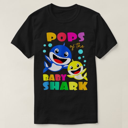 T-shirt Pops Shark Pops Shark Family Mother's Day  (Design devant)