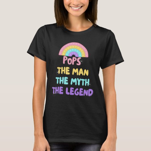 T-shirt Pops the man the myth the legend sign (Devant)