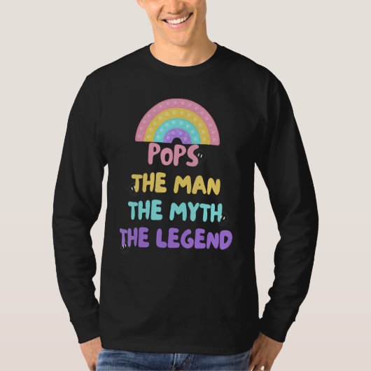T-shirt Pops the man the myth the legend sign (Devant)