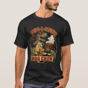 T-shirt Pops un saurus équipe BBQ drôle de papa dinosaure