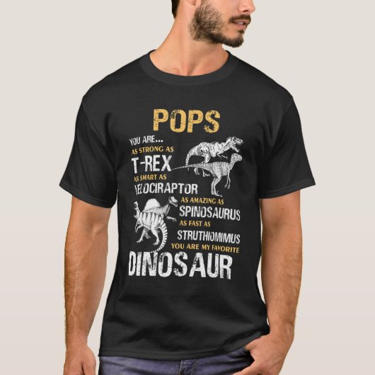 T-shirt Pops Vous Êtes Mon Dinosaure Favorite Tee Pour Pèr (Devant)