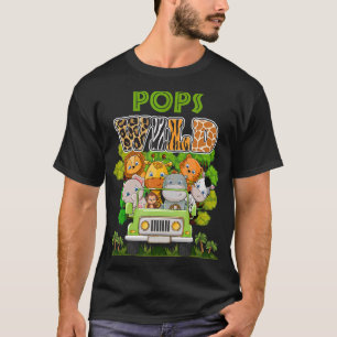 T-shirt Pops Wild Zoo Thème Anniversaire Camion Safari Jun