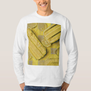 T-shirt popsicle à cône de crème glacée jaune