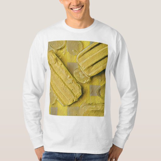 T-shirt popsicle à cône de crème glacée jaune (Devant)