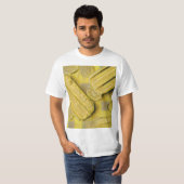 T-shirt popsicle à cône de crème glacée jaune (Devant entier)