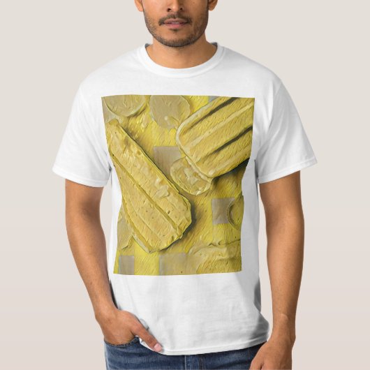T-shirt popsicle à cône de crème glacée jaune (Devant)