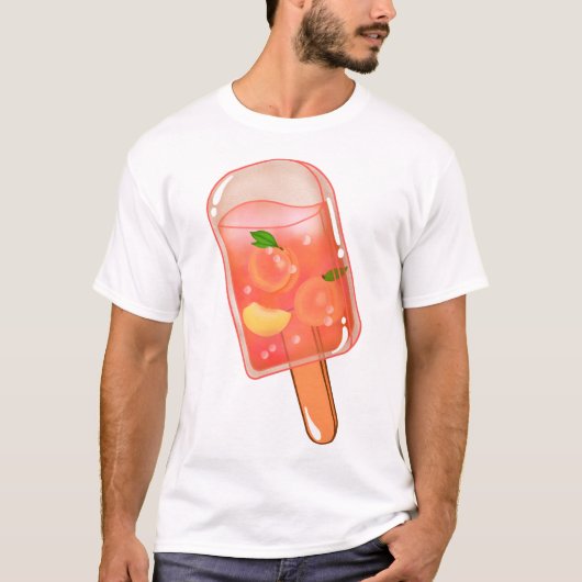 T-shirt Popsicle à la pêche fraîche (Devant)