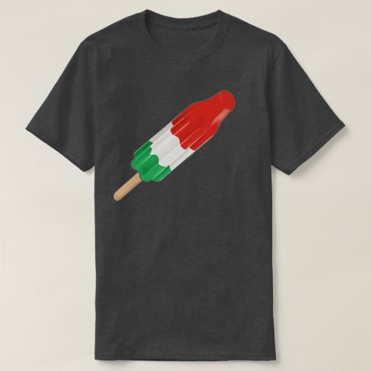 T-shirt Popsicle blanc vert et rouge à roquettes (Design devant)
