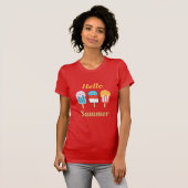 T-shirt Popsicle Bonjour été (Devant entier)