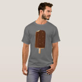 T-shirt Popsicle de crème glacée au chocolat (Devant entier)