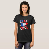 T-shirt Popsicle d'été Séjour Cool 4 juillet Bombe Retro 8 (Devant entier)