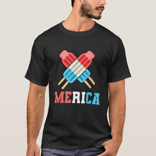 T-shirt Popsicle Summer Merica (Devant)