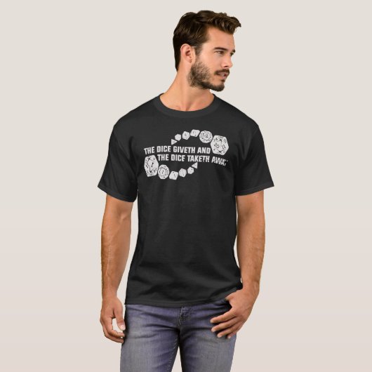 T-shirt Popular Dungeons And Dragons Dice Giveth And Dice (Devant entier)