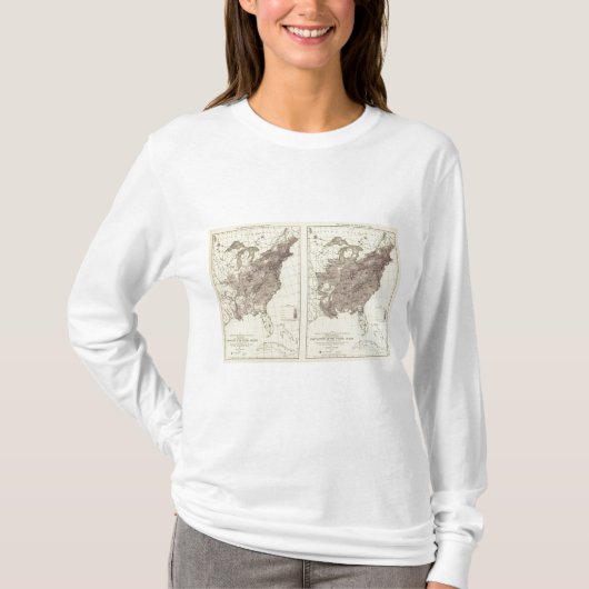 T-shirt Population 1830-1840 des USA (Devant)