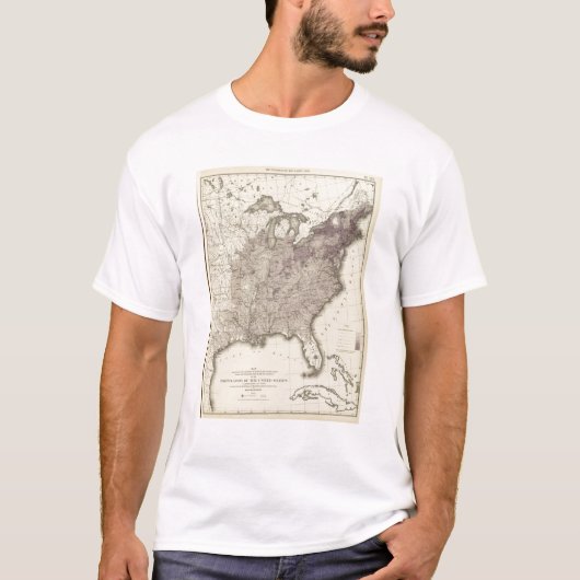 T-shirt Population 1850 des USA (Devant)