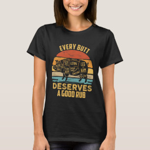 T-shirt Porc Barbecue Chaque Bouton Mérite Un Bon Cochon B