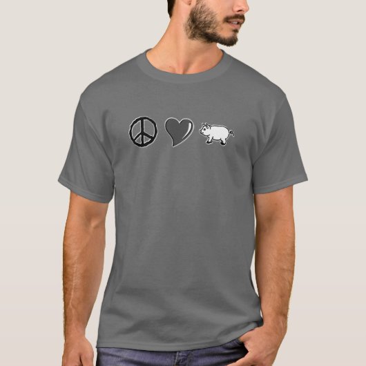 T-shirt Porc d'amour de paix (Devant)