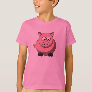 T-shirt Porc de bande dessinée
