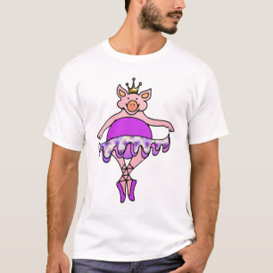 T-shirt Porc de danse dans le tutu