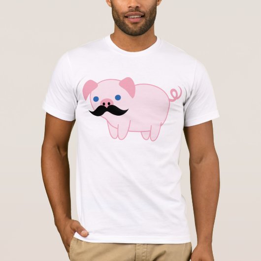T-shirt Porc de moustache (Devant)