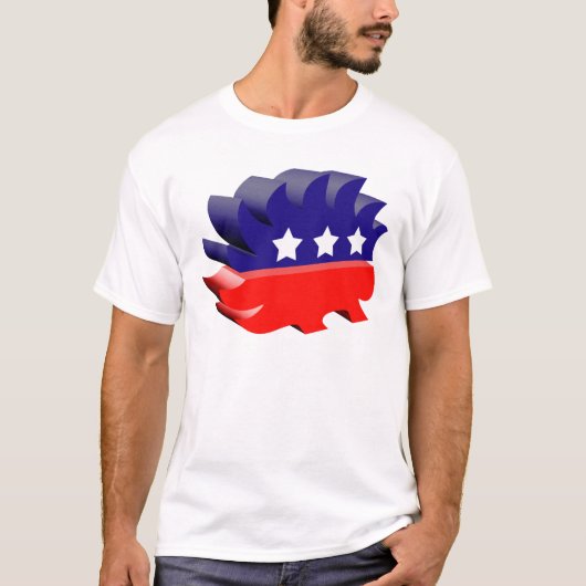 T-shirt Porc-épic libertaire 3D (Devant)