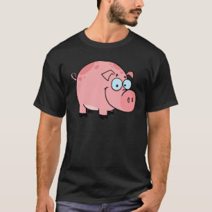 T-shirt Porc heureux de personnage de dessin animé