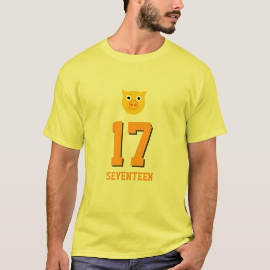 T-shirt Porc jaune (Devant)