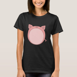 T-shirt Porc Piglet Piglet rose drôle sphérique