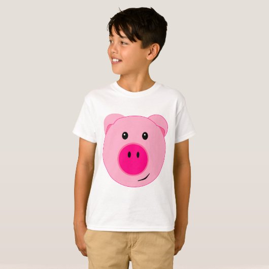 T-shirt Porc rose mignon (Devant entier)