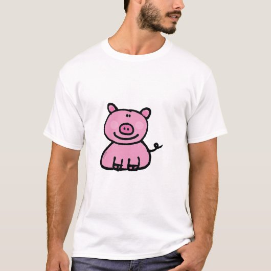 T-shirt Porcin rose (Devant)