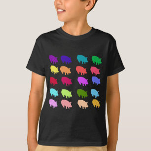 T-shirt Porcs d'arc-en-ciel