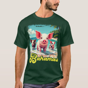 T-shirt Porcs nageurs des Bahamas - Aventure à la plage de