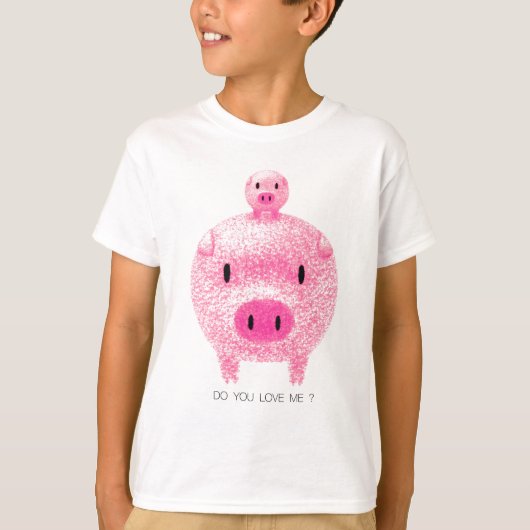T-shirt Porcs roses (Devant)