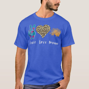 T-shirt Porcupine Leopard Love Pece Rodent Quill Pig