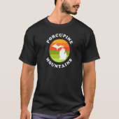 T-shirt Porcupine Mountains Michigan Outdoors Sunrise MI V (Devant)