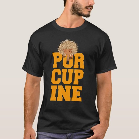 T-shirt Porcupine rétro (Devant)