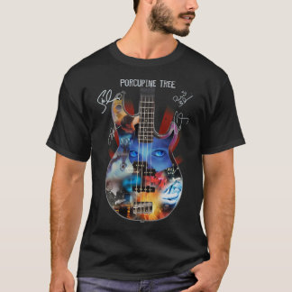 T-shirt Porcupine Tree.Rock Band Guitare Signature Parfait