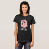 T-shirt Porkcorn Funny Popcorn Pun Dark BG (Devant entier)