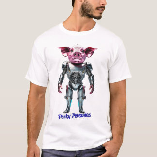 T-shirt Porky Personas drôles Pig personnages. Terminateur